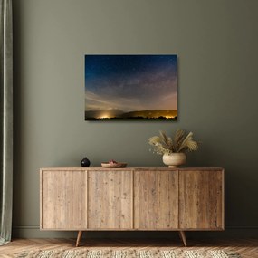 Tablou pe sticlă cu cerul nocturn (70x50 cm)