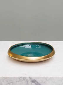 Bol verde, din ceramica, 34.5 cm, Corfou