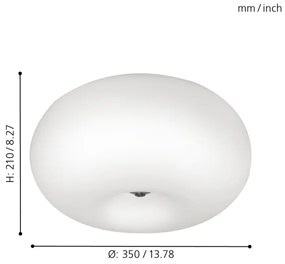 EGLO 86812 - Plafoniera OPTICA 2xE27/60W/230V