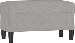 vidaXL Bancă, gri deschis, 70x35x41 cm, textil