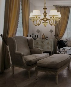 Candelabru din alama 5 brate design italian 6522