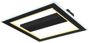 Plafoniera LED design modern Mattia negru mat 45x45cm
