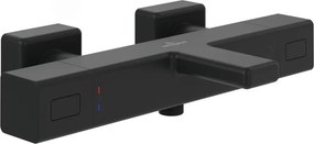 Baterie cada-dus termostatata Villeroy&Boch Angular negru mat