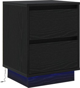 vidaXL Dulap de noapte Stejar Negru 39 x 34,5 x 50 cm Lemn compozit