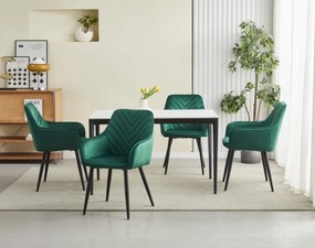 Scaun de masa NANA VELVET, verde inchis