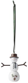 Ornament de Crăciun pictat manual din porțelan ø 4 cm Hammershøi Snowman – Kähler Design