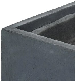 Solidflor, antracit, ghiveci de flori, recipient pentru flori, 79,5x38x38 cm, FIBERTON