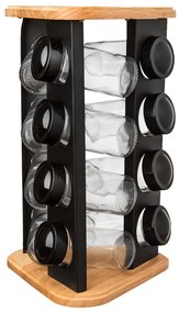 Recipiente de condimente cu suport 12 buc. Black – Orion