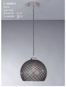 Lustra, Pendul modern design italian 10010 fumuriu