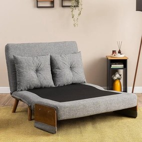 Canapea extensibilă 2 locuri modernă 190x120 cm – stofă gri – Esme