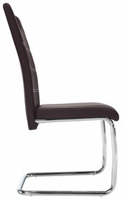 Scaun de sufragerie Abalia New (maro + Crom). 808098