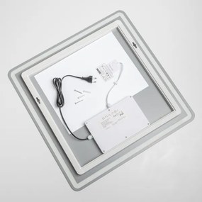 Brilagi - Oglindă de baie BELLA cu LED dimabil, iluminare LED de fundal și încălzire anti-abur, 16W/230V, 60x60 cm, IP44