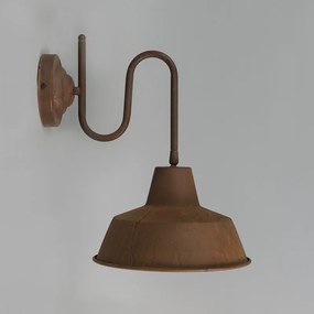 Lampă de perete industrială ruginită cu interior auriu - Factory