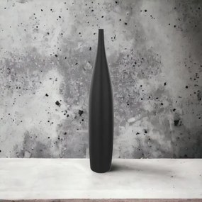 Vază ceramică, negru mat, 70 cm