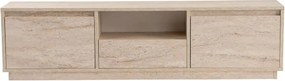 Comoda TV VANGUARD, bej cu efect de piatra travertin, PAL, 160x30x42 c