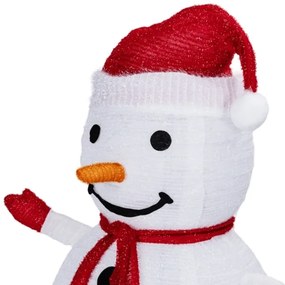 Aigostar - Decorațiune LED de Crăciun pentru exterior, om de zăpadă, 50 LED, 3x AA, 0,7 m, IP44