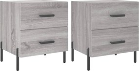 vidaXL Noptiere, 2 buc., gri sonoma, 40x35x47,5 cm, lemn compozit