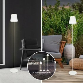 Lampadar LED tactil dimabil Briloner 1438016 LED/3,5W/5V 3000K 130 cm alb