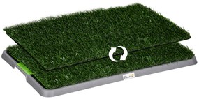 PawHut Toaletă pentru Câini, Iarbă Artificială pentru Câini cu Tavă pentru Antrenamentul la Oliță, 67x41 cm, Verde