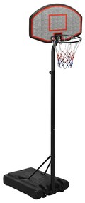 vidaXL Suport cu coș de baschet, negru, 237-307 cm, polietilenă