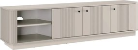 Comodă TV Vesper 3D 187 cm pe plintă - cashmir cu mânere negre