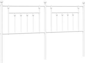 vidaXL Tăblie de pat de schimb metalică, alb, 160 cm