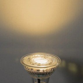 Set de 5 becuri LED GU10 50mm cu 3 trepte de intensitate luminoasă, reglabile în Kelvin, transparente, 4,9W 450 lm 2000-2700K