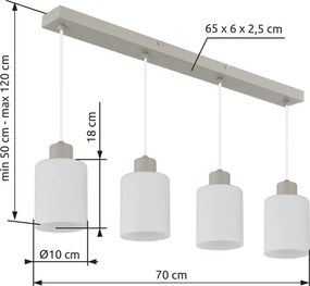 Lustra cu 4 pendule din sticla TRENT