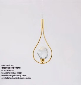 Lustra, Pendul LED design modern ORE auriu