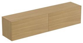 Dulap baza suspendat Ideal Standard Atelier Conca finisaj stejar deschis 4 sertare cu blat 240 cm