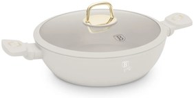 Cratiță cu capac 28 cm, 3.8L – Berlinger Haus Sahara Collection BH 8068, crem, antiaderentă, pentru rețete rapide și sănătoase