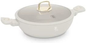 Cratiță cu capac 28 cm, 3.8L – Berlinger Haus Sahara Collection BH 8068, crem, antiaderentă, pentru rețete rapide și sănătoase