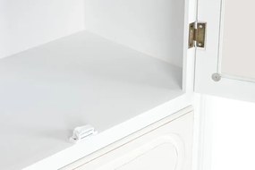 Vitrina, alba, din lemn masiv, Magnolia