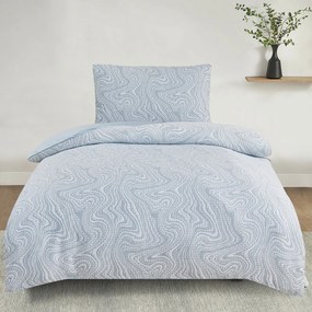 Lenjerie de pat din jacard Colorado albastru, 140x 200 cm, 70 x 90 cm