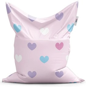 Sac de șezut Classic inimă lângă inimă - pentru copii, roz