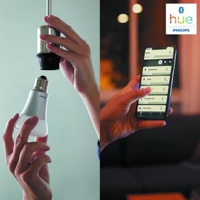 Set de bază Philips Hue WHITE AMBIANCE 2xE27/8W/230V + dispozitiv de interconectare