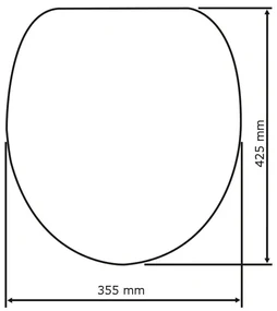 Capac WC cu închidere lentă Wenko Oak, 42,5 x 35,5 cm