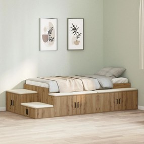 vidaXL Pat de depozitare Artisan Oak 90x190 cm