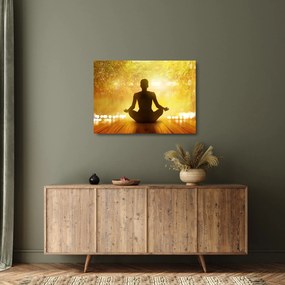 Tablou pe sticlă - meditare (70x50 cm)