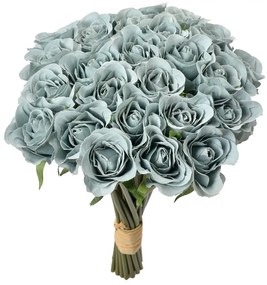 Buchet flori artificiale de trandafir albastru 20/16/30 cm