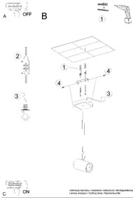 Spot negru 6x10 cm Jones – Sollux