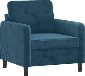 vidaXL Canapea de o persoană, Albastru, 60 cm, catifea