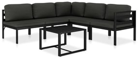 49230 vidaXL Set mobilier de grădină cu perne, 6 piese, antracit, aluminiu