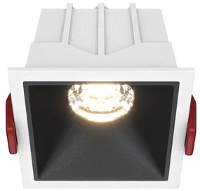 Spot LED incastrabil dimabil design tehnic Alpha alb, negru, 6,5x6,5cm, 4000K