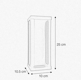 Aplica de perete exterior din otel negru Lantern
