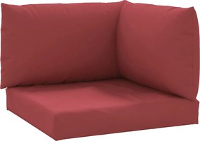 vidaXL Perne pentru canapea din paleți, 3 buc., roșu vin, textil