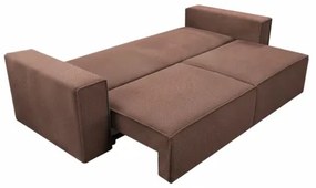 Canapea extensibilă RONDA, 3 locuri, cu spațiu de depozitare, roșie