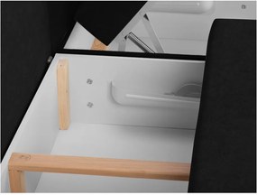 Colțar extensibil cu spațiu pentru depozitare Melart Louise, negru