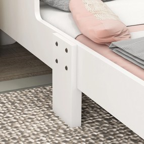 ZONEKIZ Pat pentru copii pat de copii design unicorn 3-6 ani somier cu șipci inclus capacitate de încărcare 80 kg 143 x 74 x 67 cm roz | Aosom Romania