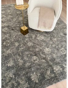 Covor gri din lână 200x300 cm Calisia Vintage Flora – Agnella